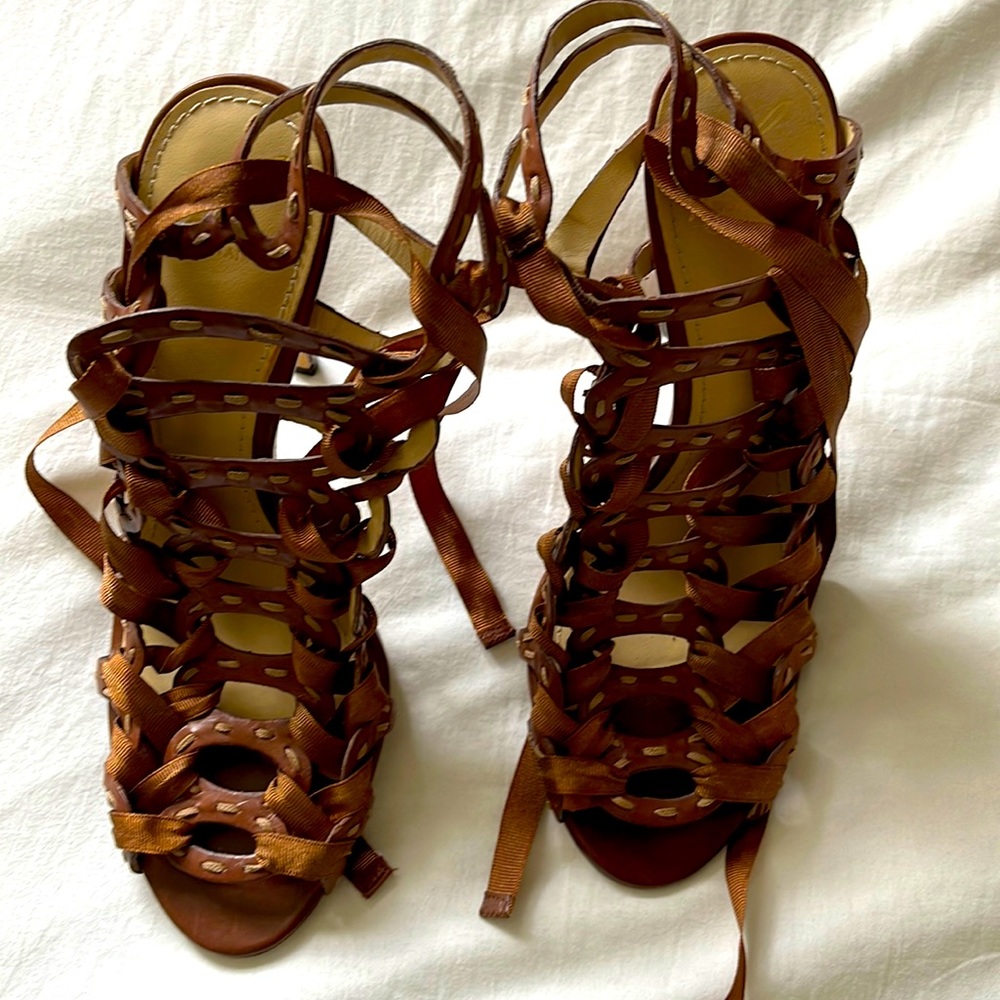 Brown lace up Brian Atwood Vero Cuoio Shoes